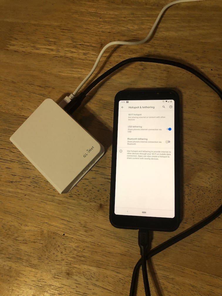 USB tethering an Adroid phone on Google Fi to an OpenWRT access point